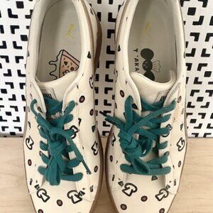 Men's Puma Tyakasha "Clyde" leather sneakers with gum rubber sole